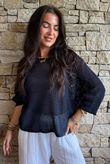 Conrad Grunge Loose Cotton Knit Navy